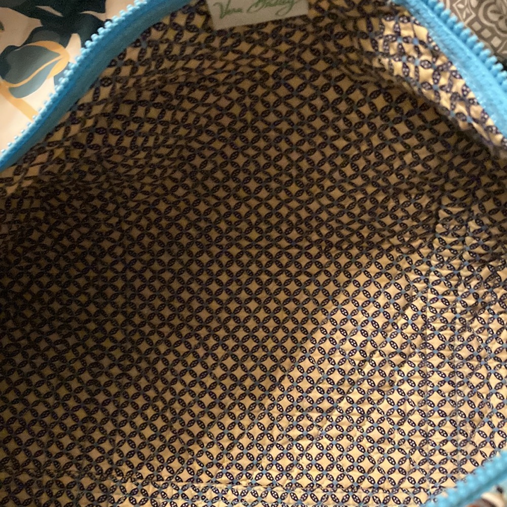 Vera Bradley light blue floral small duffel - Picture 4 of 5